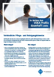 VEKA Profile - Pflege- und Reinigungshinweise