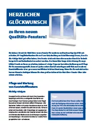 TFK GmbH - Pflege- und Wartungsanleitung Fenster