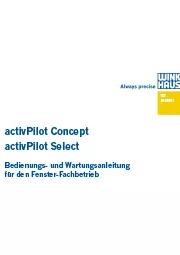 WINKHAUS Bedienungs- & Wartungsanleitung activPilot Concept activePilot Select